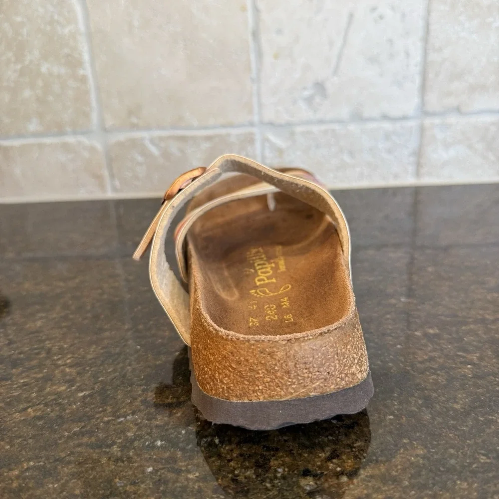 Papillio Birkenstock Tabora Multicolor Leather Sandals Women's 37 US 6